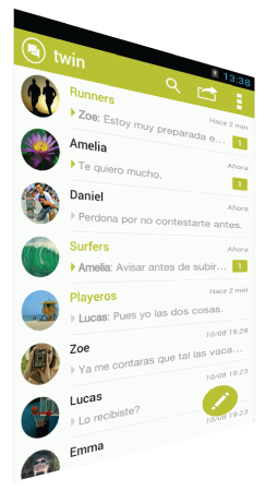 Bandeja TWIN Messenger app